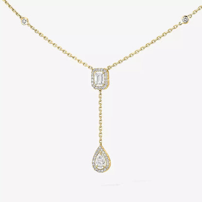 [Mystic JURI]Gold Diamond Tie Necklace