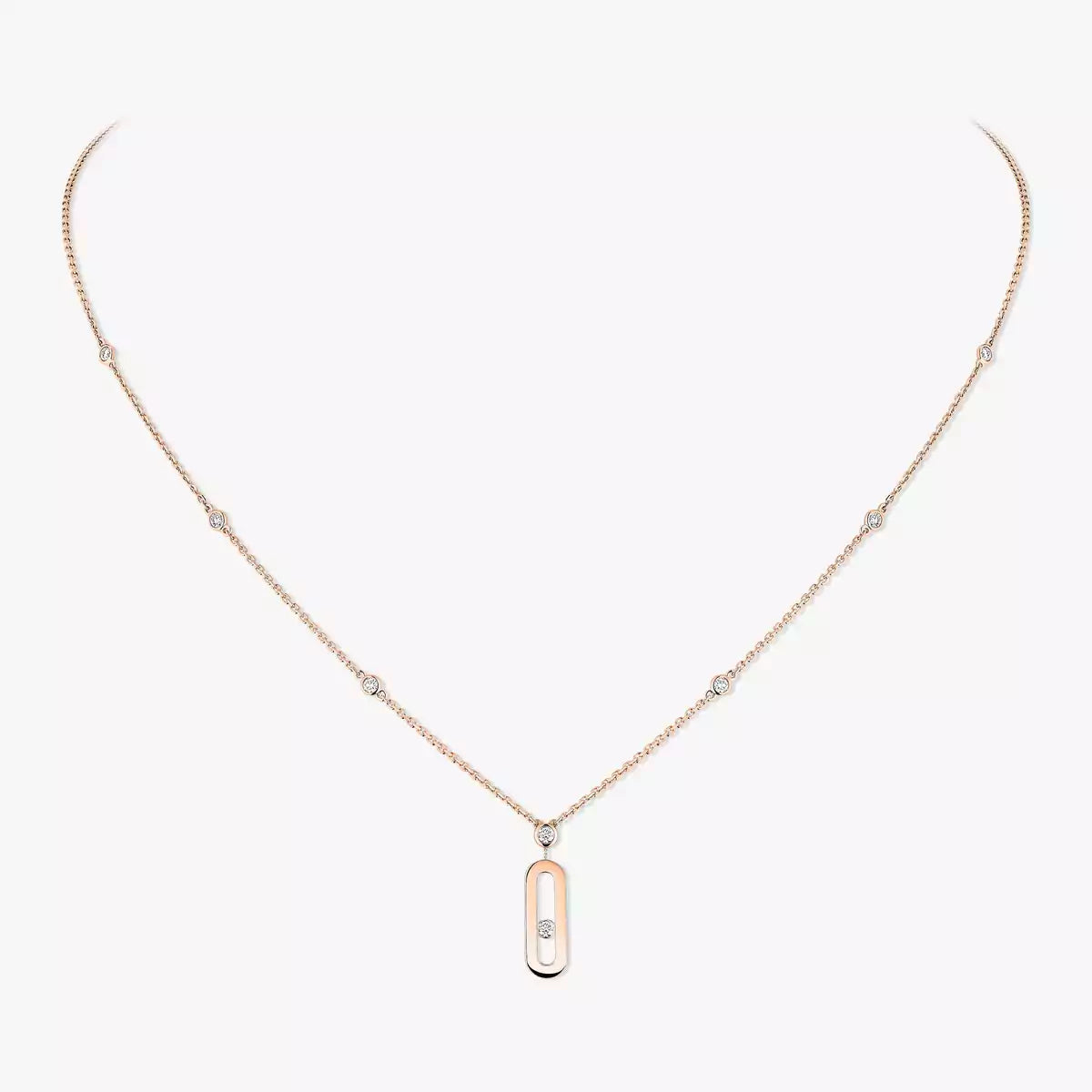 [Mystic JURI] Move Uno Gold Diamond Long Necklace