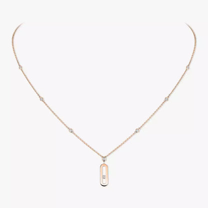 [Mystic JURI] Move Uno Gold Diamond Long Necklace