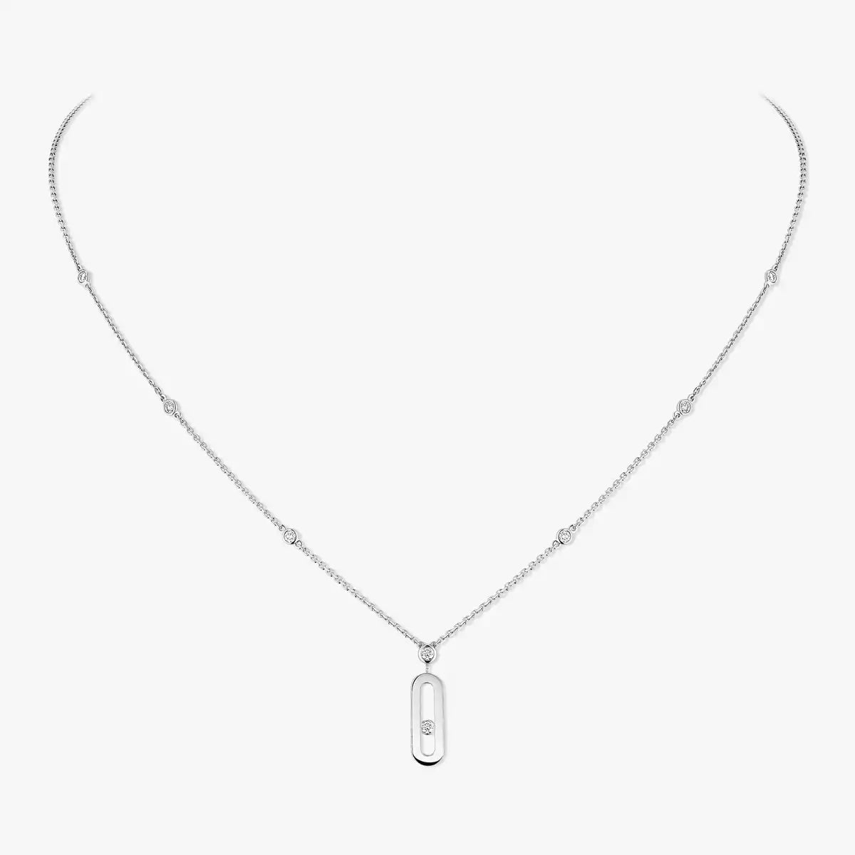 [Mystic JURI] Move Uno Gold Diamond Long Necklace