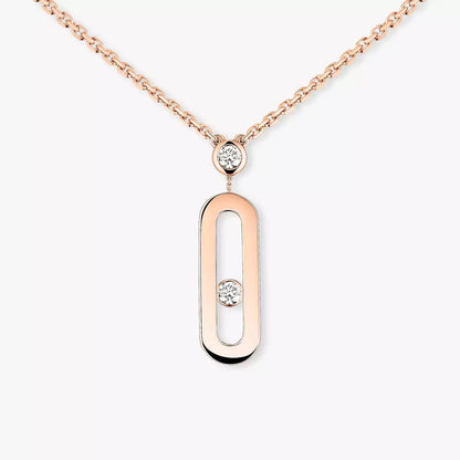 [Mystic JURI] Move Uno Gold Diamond Long Necklace