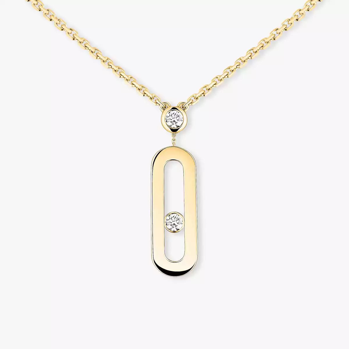 [Mystic JURI] Move Uno Gold Diamond Long Necklace