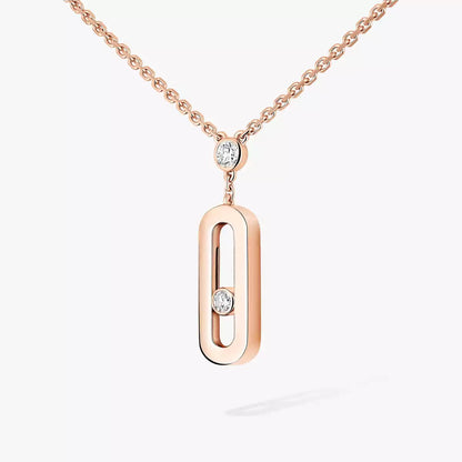 [Mystic JURI] Move Uno Gold Diamond Long Necklace