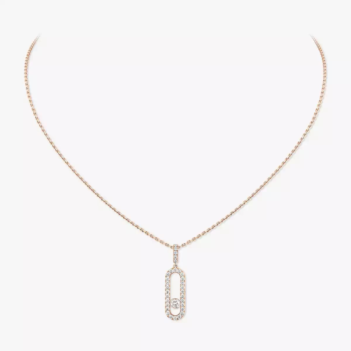 [Mystic JURI]Move Uno Diamond Necklace in Rose Gold