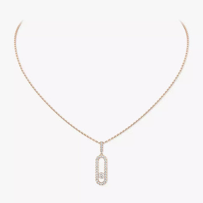[Mystic JURI]Move Uno Diamond Necklace in Rose Gold