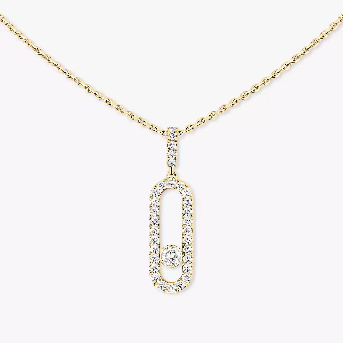 [Mystic JURI]Move Uno Diamond Necklace in Rose Gold
