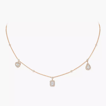 [Mystic JURI]My Twin Diamond Necklace in Silver