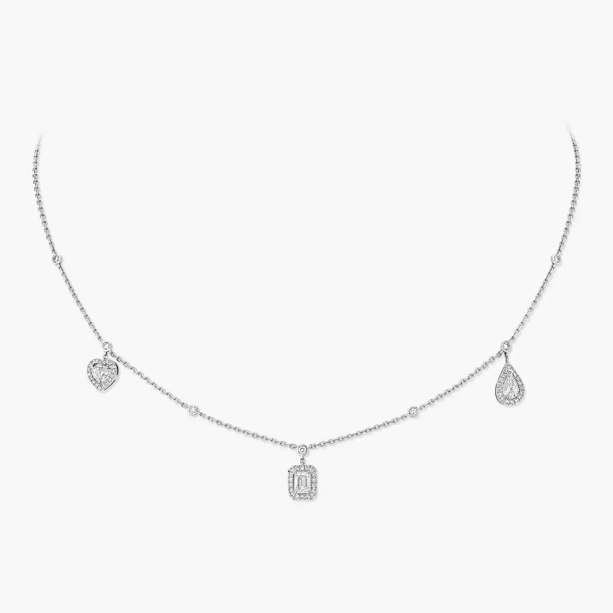 [Mystic JURI]My Twin Diamond Necklace in Silver