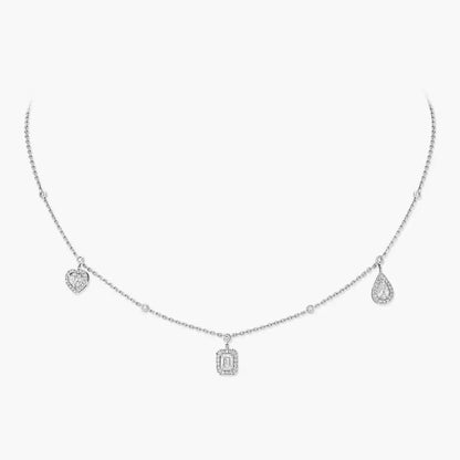 [Mystic JURI]My Twin Diamond Necklace in Silver