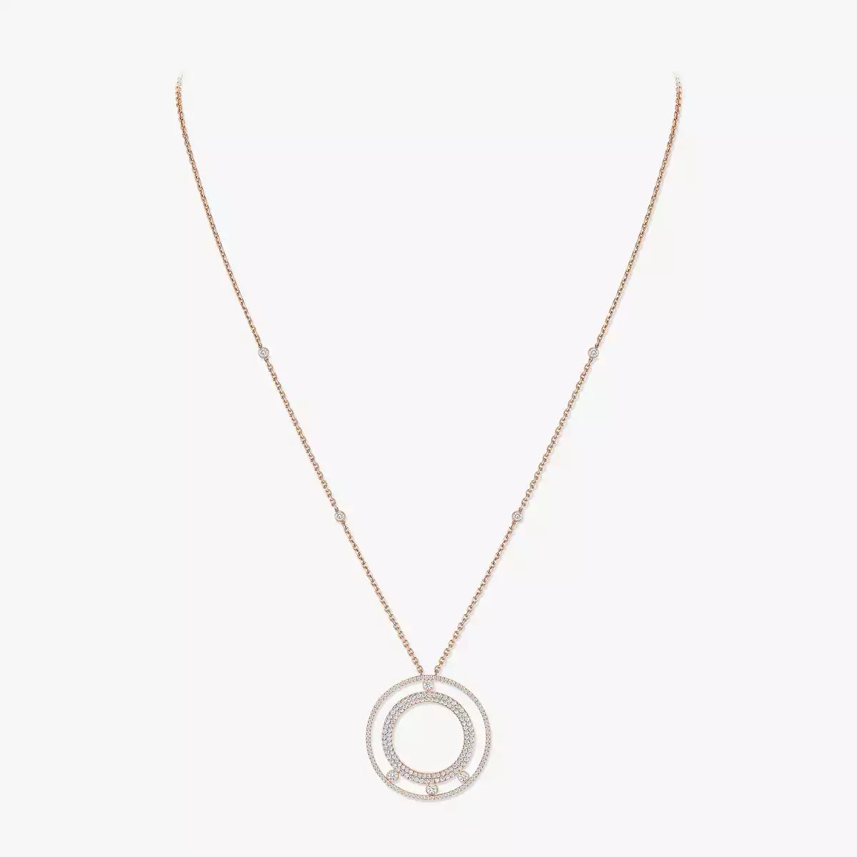 [Mystic JURI]Move Romane Long Pave_-Set Diamond Necklace