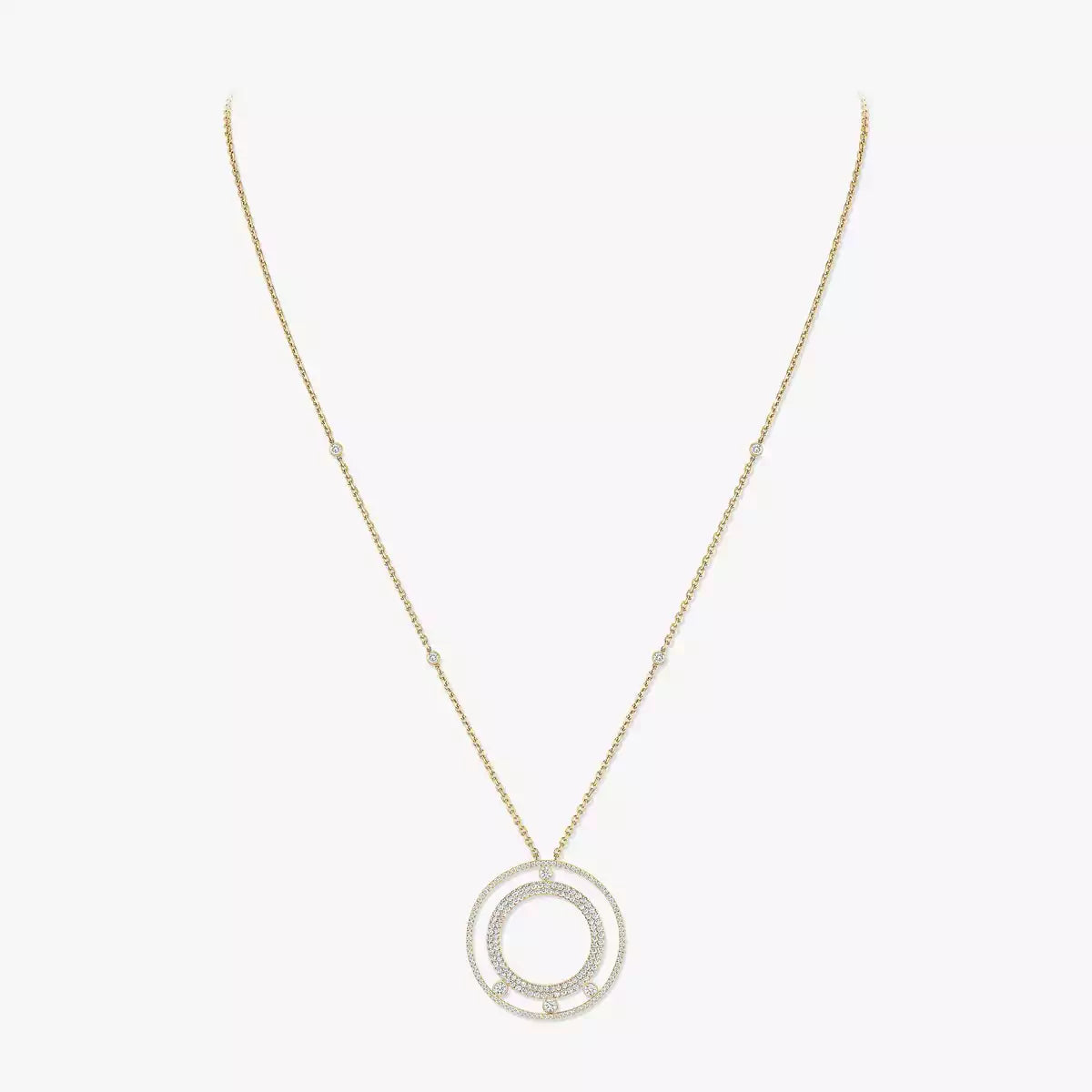 [Mystic JURI]Move Romane Long Pave_-Set Diamond Necklace