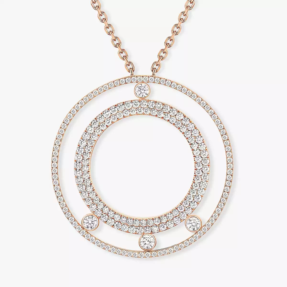 [Mystic JURI]Move Romane Long Pave_-Set Diamond Necklace