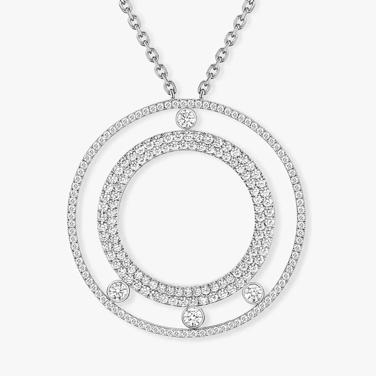 [Mystic JURI]Move Romane Long Pave_-Set Diamond Necklace