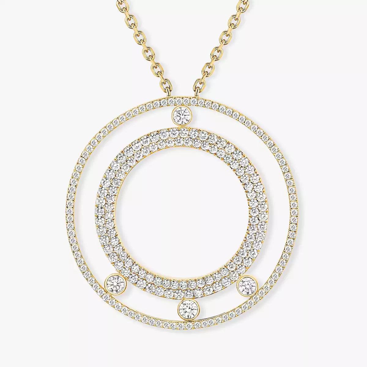 [Mystic JURI]Move Romane Long Pave_-Set Diamond Necklace