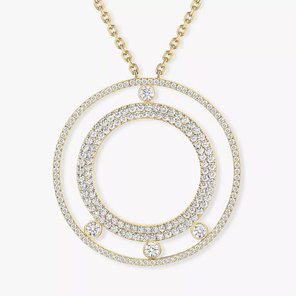 [Mystic JURI]Move Romane Long Pave_-Set Diamond Necklace