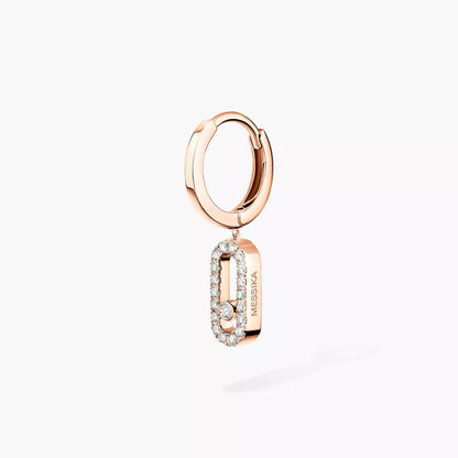 [Mystic JURI]Move Uno Single Diamond Hoop Earring