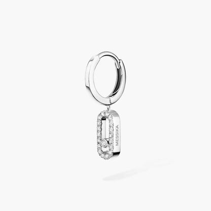 [Mystic JURI]Move Uno Single Diamond Hoop Earring