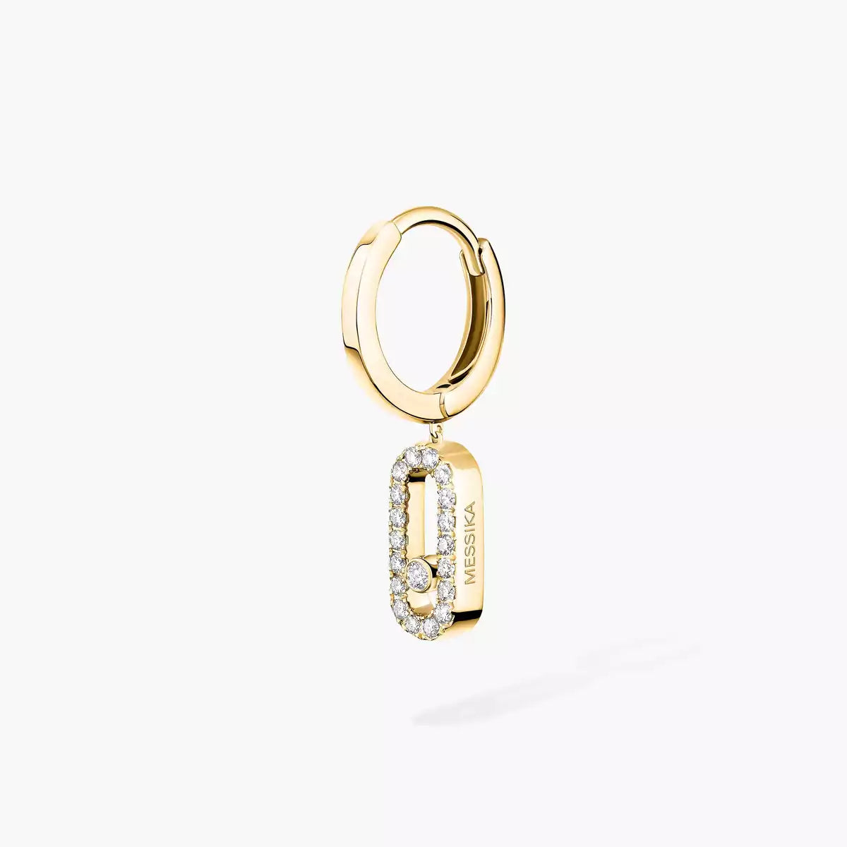 [Mystic JURI]Move Uno Single Diamond Hoop Earring