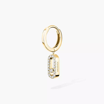 [Mystic JURI]Move Uno Single Diamond Hoop Earring