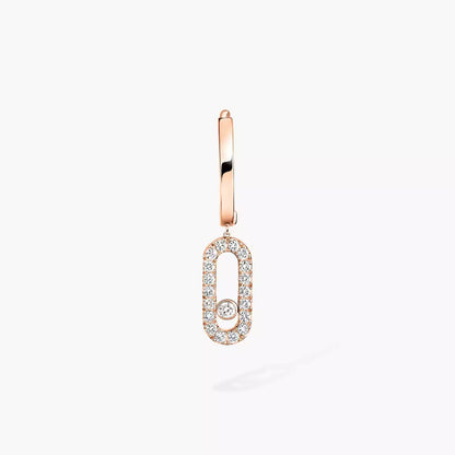 [Mystic JURI]Move Uno Single Diamond Hoop Earring
