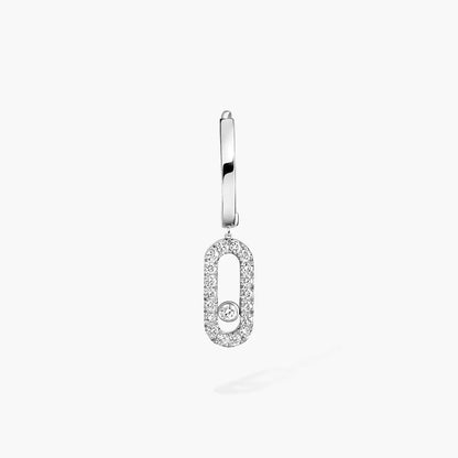 [Mystic JURI]Move Uno Single Diamond Hoop Earring