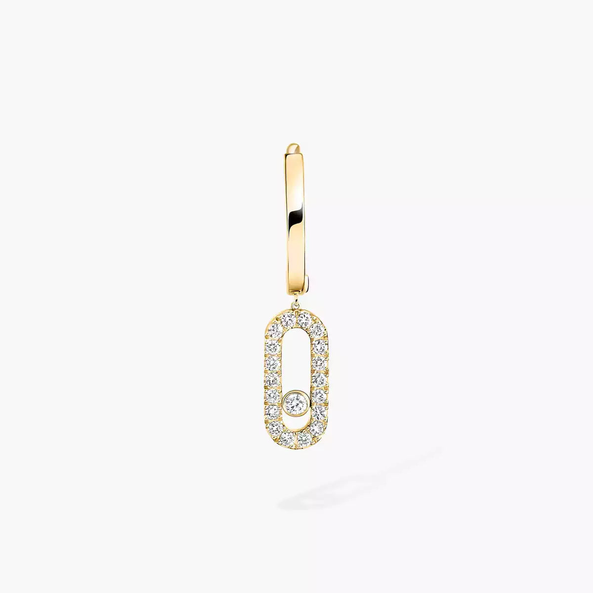[Mystic JURI]Move Uno Single Diamond Hoop Earring