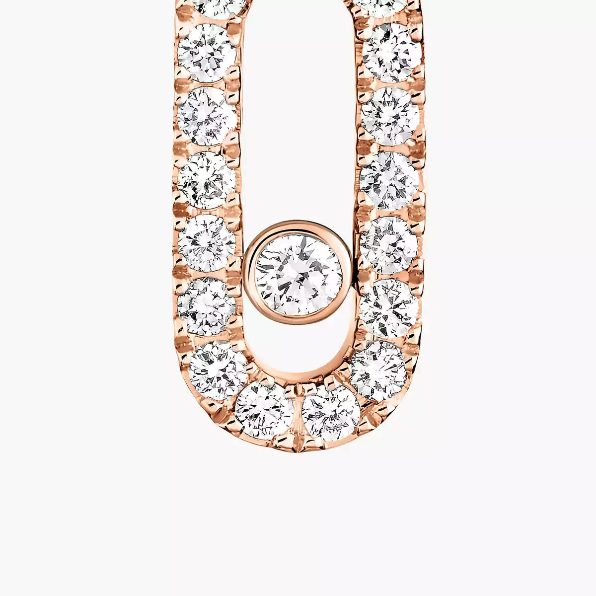 [Mystic JURI]Move Uno Single Diamond Hoop Earring