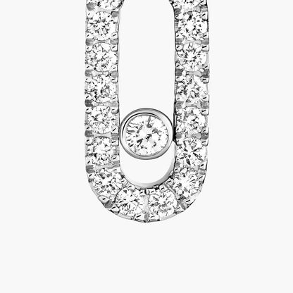 [Mystic JURI]Move Uno Single Diamond Hoop Earring