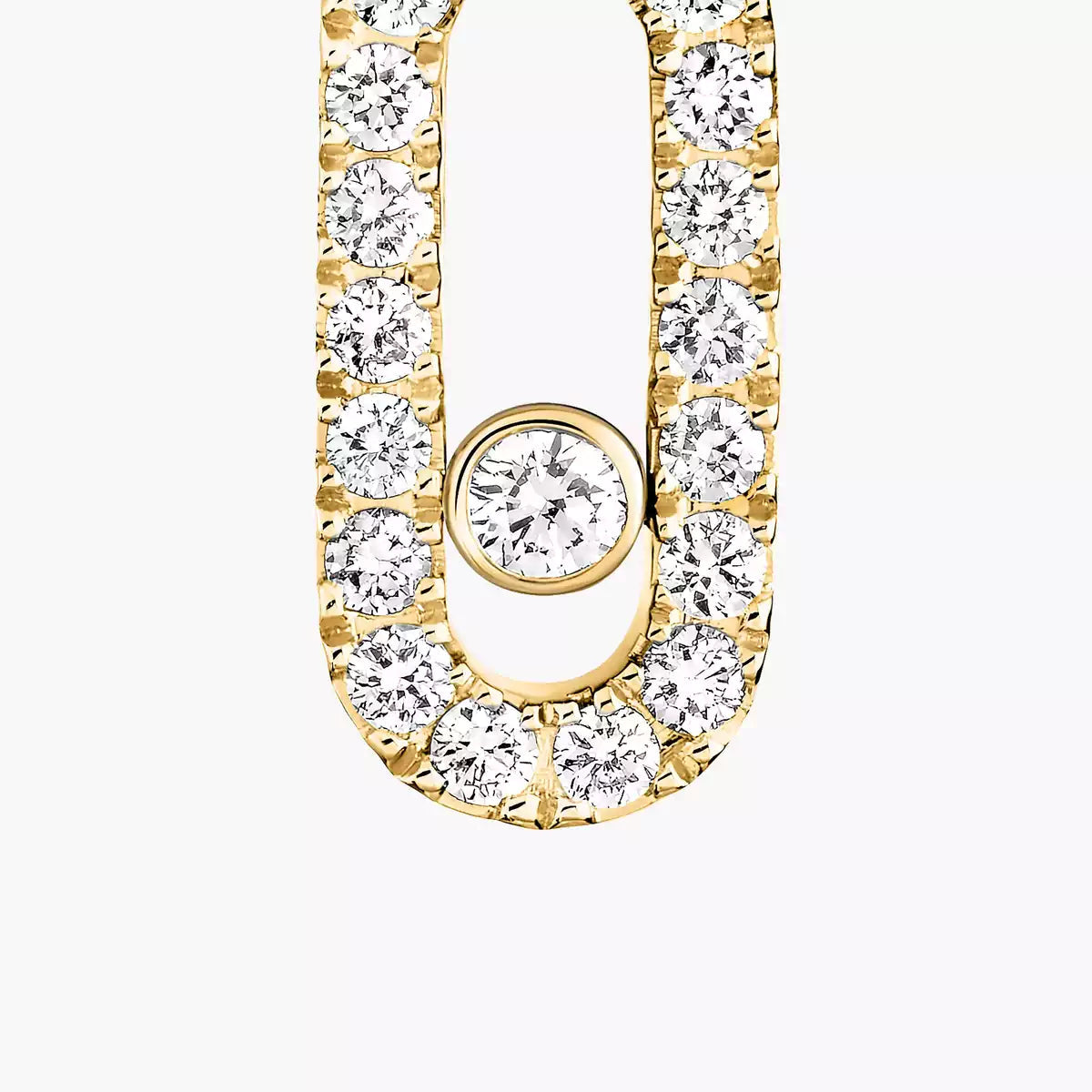 [Mystic JURI]Move Uno Single Diamond Hoop Earring