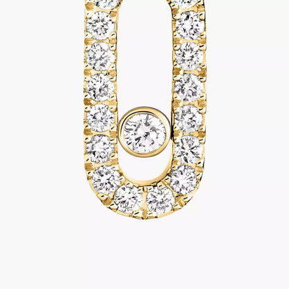 [Mystic JURI]Move Uno Single Diamond Hoop Earring