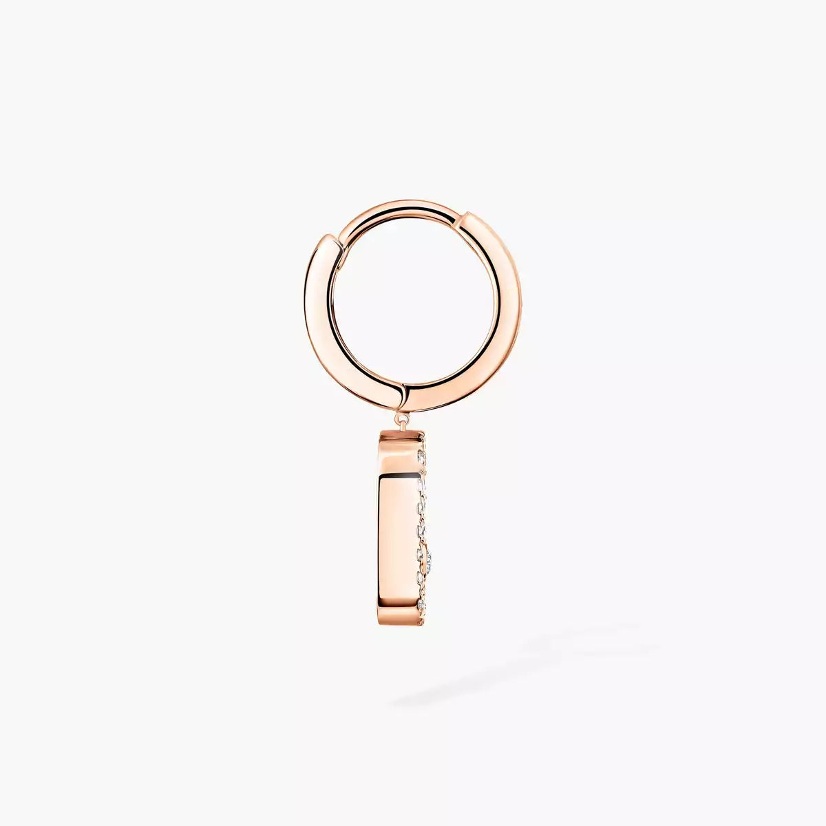 [Mystic JURI]Move Uno Single Diamond Hoop Earring