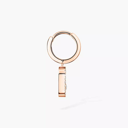 [Mystic JURI]Move Uno Single Diamond Hoop Earring