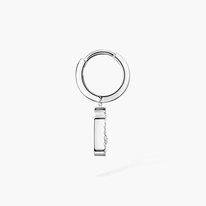 [Mystic JURI]Move Uno Single Diamond Hoop Earring
