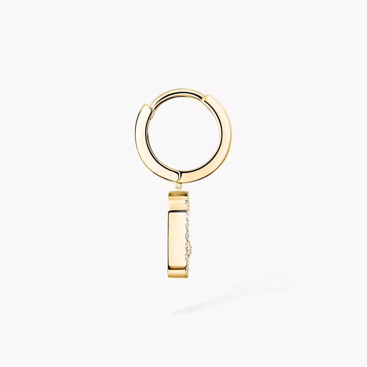 [Mystic JURI]Move Uno Single Diamond Hoop Earring