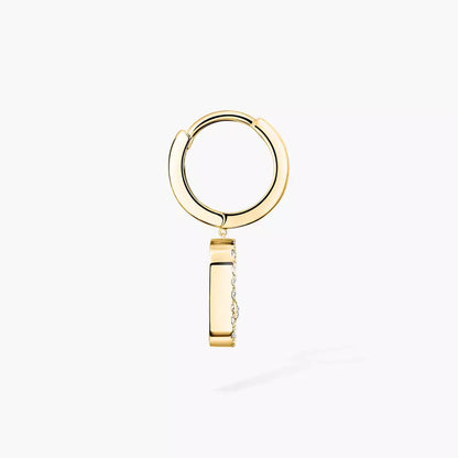[Mystic JURI]Move Uno Single Diamond Hoop Earring