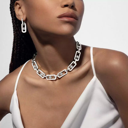 [Mystic JURI]So Move XL Diamond Pendant Earrings