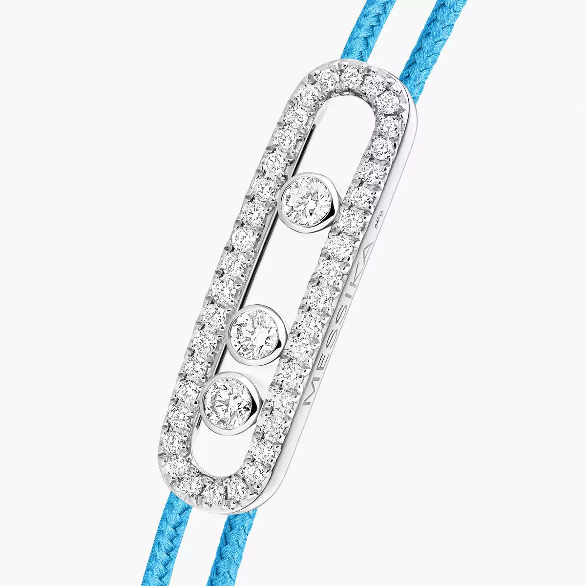 [Mystic JURI]Messika Care(s) pink cord pavé bracelet