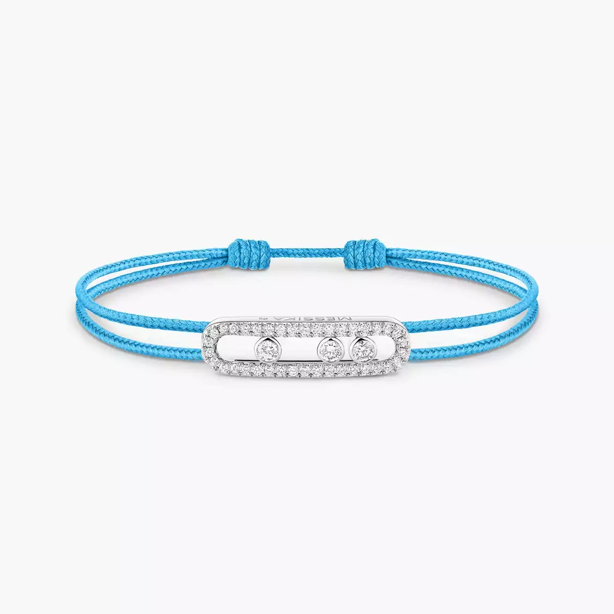 [Mystic JURI]Messika Care(s) pink cord pavé bracelet