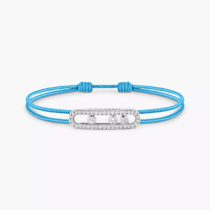 [Mystic JURI]Messika Care(s) pink cord pavé bracelet