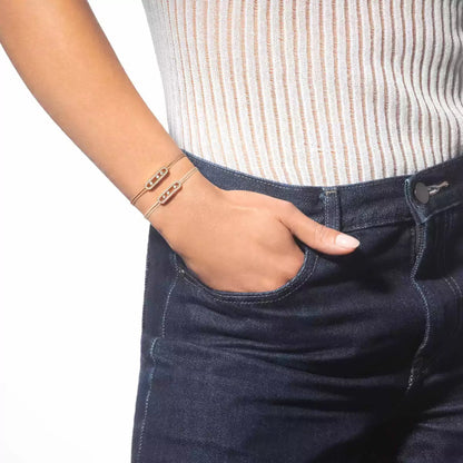 [Mystic JURI]Messika Care(s) pink cord pavé bracelet