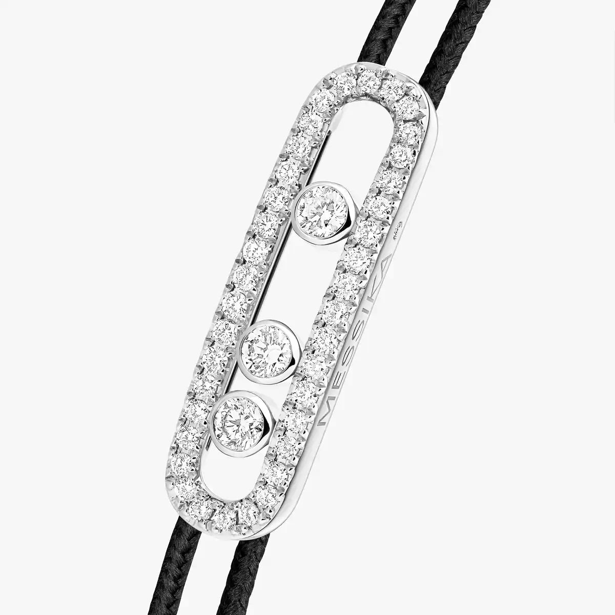 [Mystic JURI]Messika Care(s) pink cord pavé bracelet
