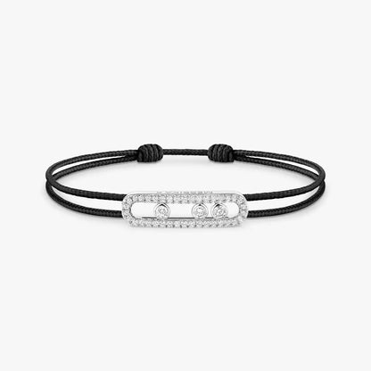 [Mystic JURI]Messika Care(s) pink cord pavé bracelet