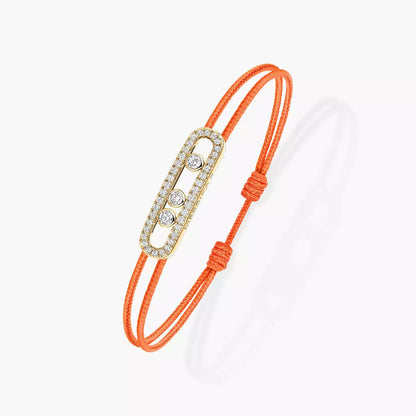 [Mystic JURI]Messika Care(s) pink cord pavé bracelet