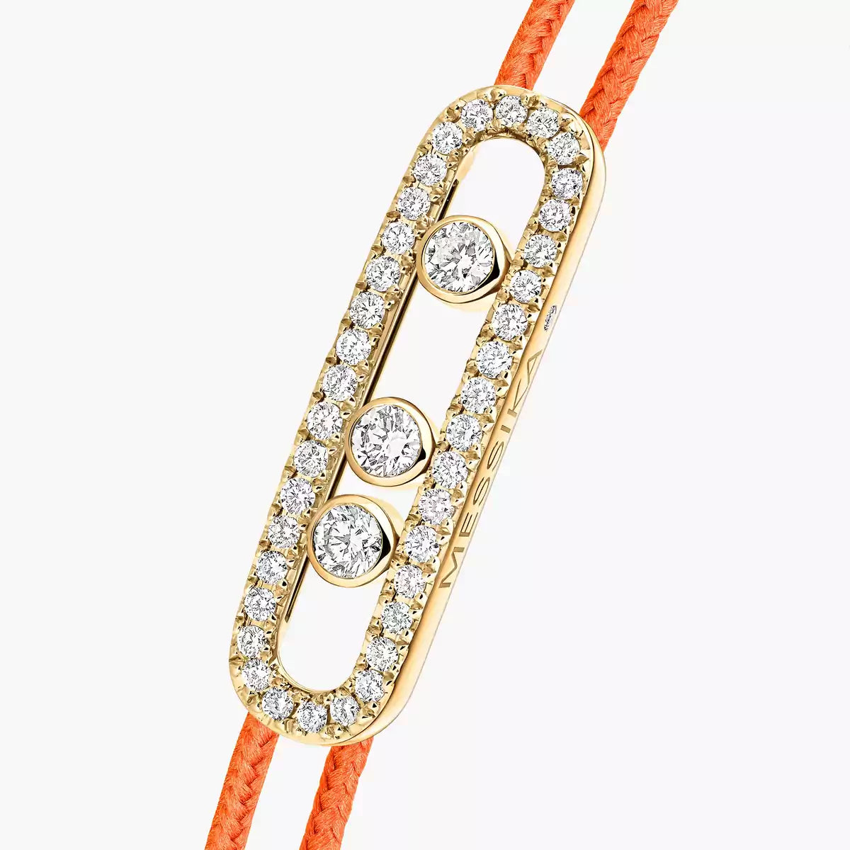 [Mystic JURI]Messika Care(s) pink cord pavé bracelet