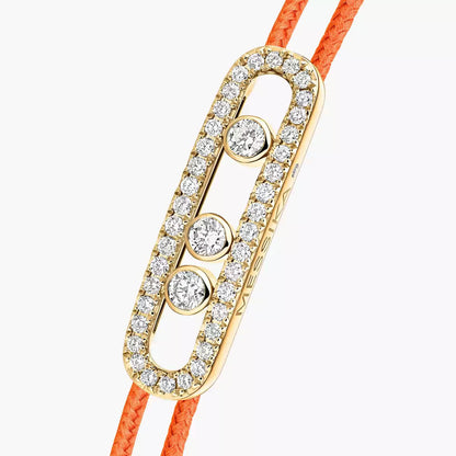 [Mystic JURI]Messika Care(s) pink cord pavé bracelet