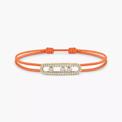 [Mystic JURI]Messika Care(s) pink cord pavé bracelet