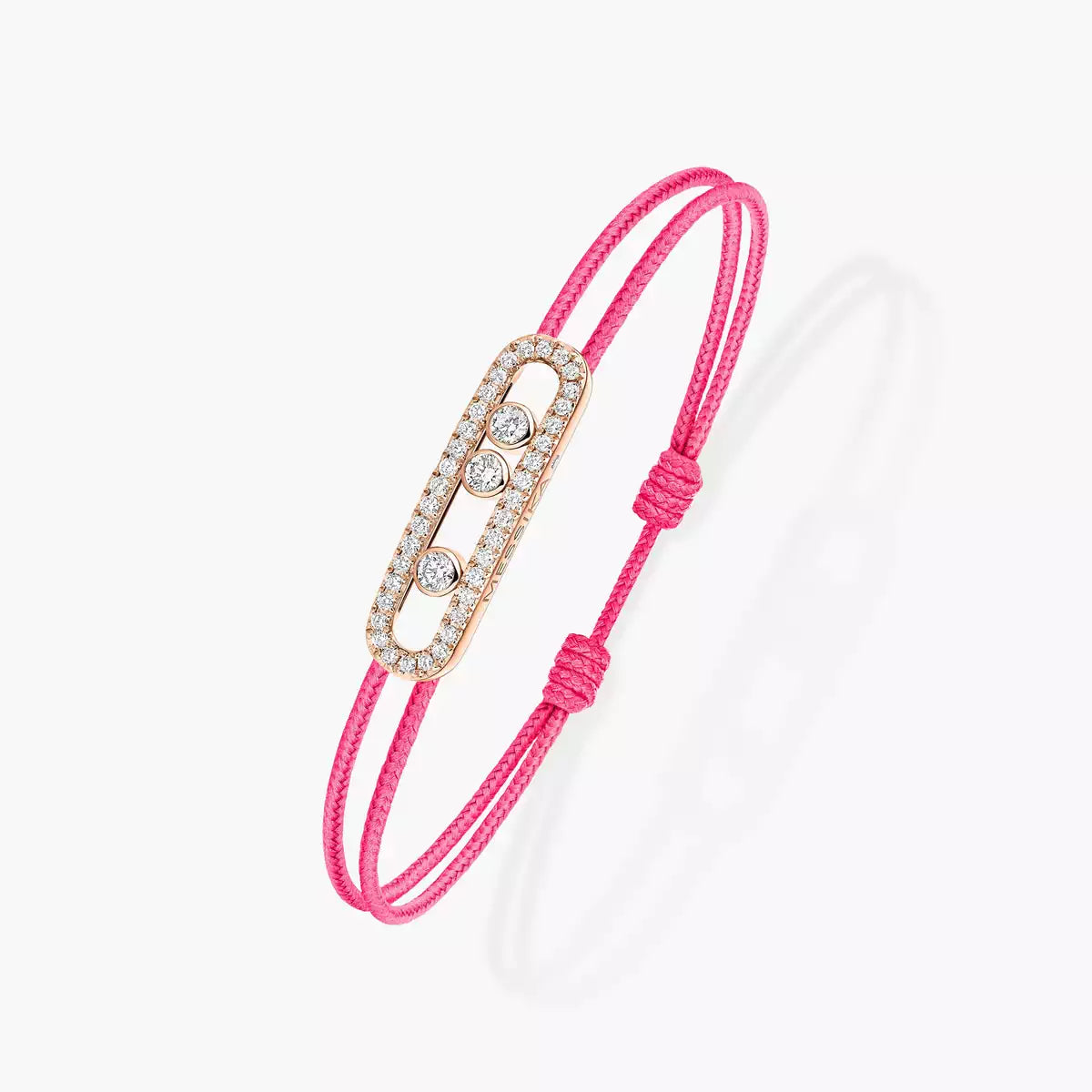 [Mystic JURI]Messika Care(s) pink cord pavé bracelet