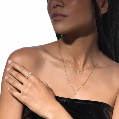 [Mystic JURI]Diamond Necklace My Twin 2 Rows