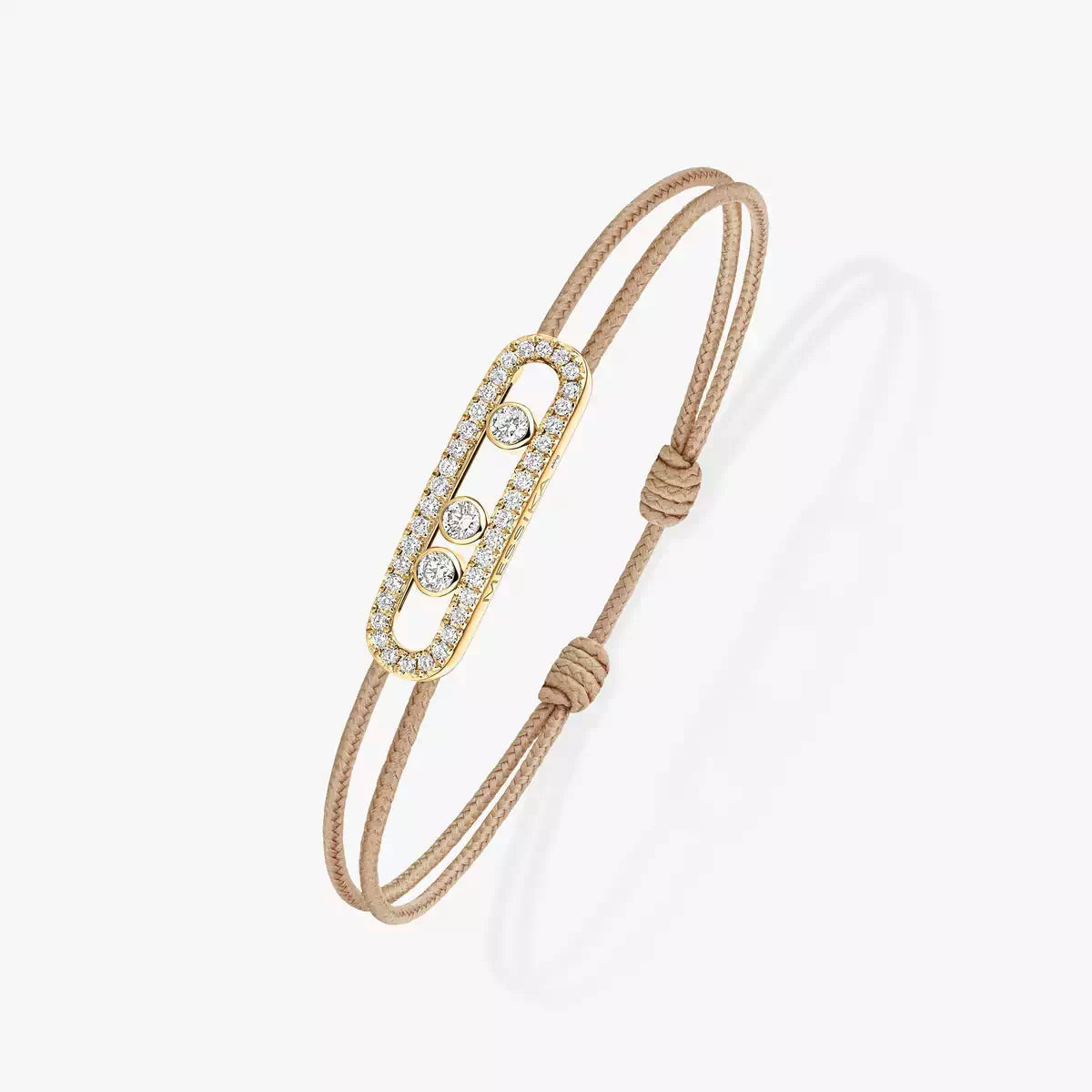 [Mystic JURI]Messika Care(s) pink cord pavé bracelet