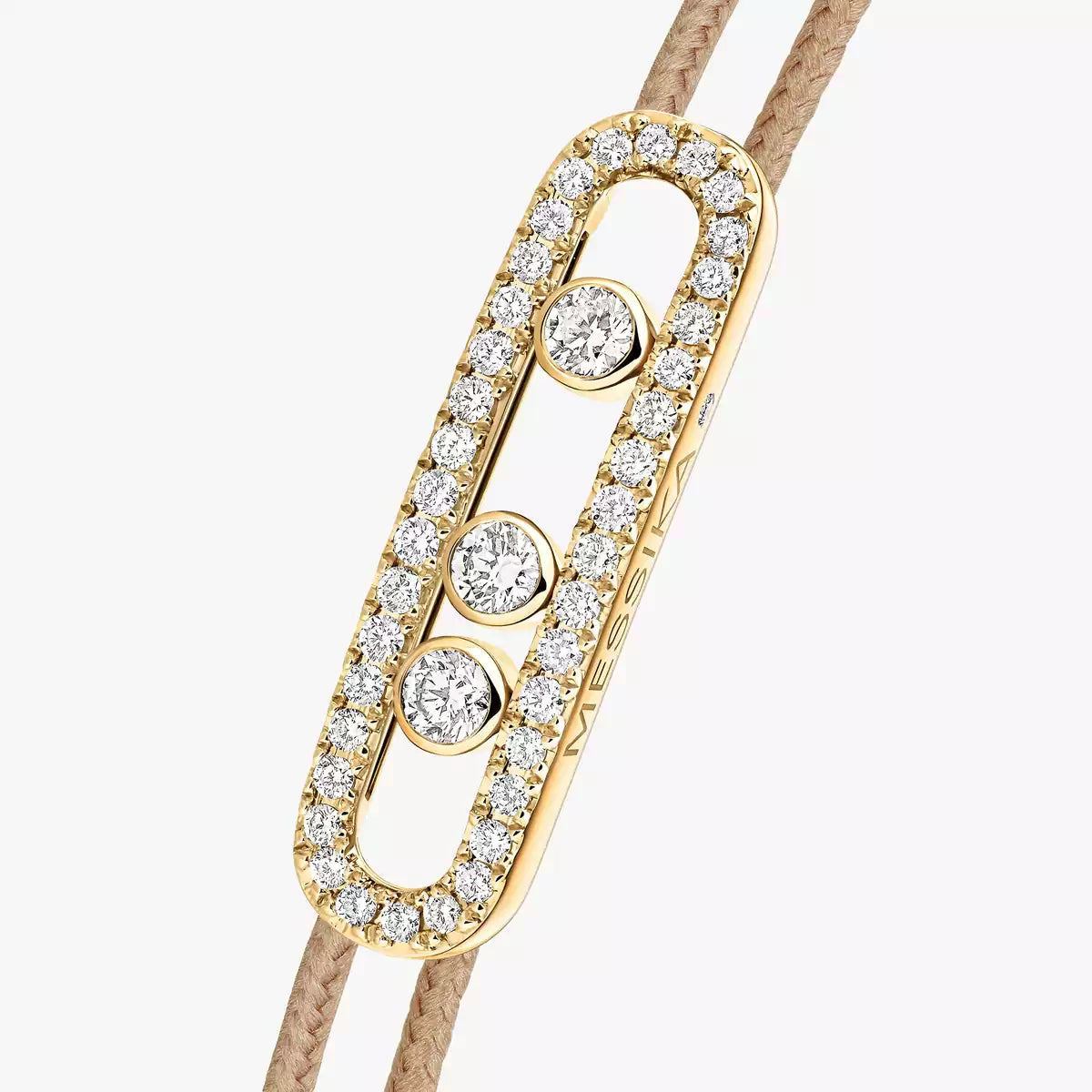 [Mystic JURI]Messika Care(s) pink cord pavé bracelet